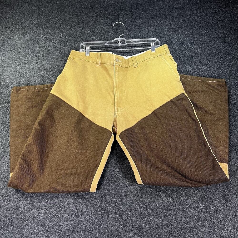 Cabelas VTG Briar Upland Brush Pants Mens 36x30 Brown Canvas Hunting